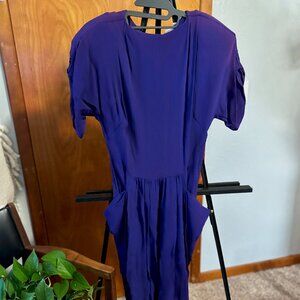 Vintage 1980s Purple Day-to-Night Midi Dress